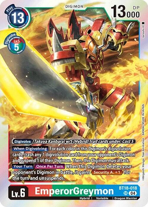 EmperorGreymon [BT18-018] [Release Special Booster 2.0] | Event Horizon Hobbies CA