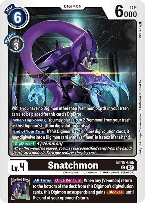 Snatchmon [BT18-065] [Release Special Booster 2.0] | Event Horizon Hobbies CA