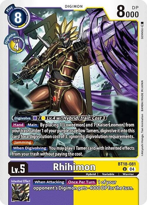 Rhihimon [BT18-081] [Release Special Booster 2.0] | Event Horizon Hobbies CA