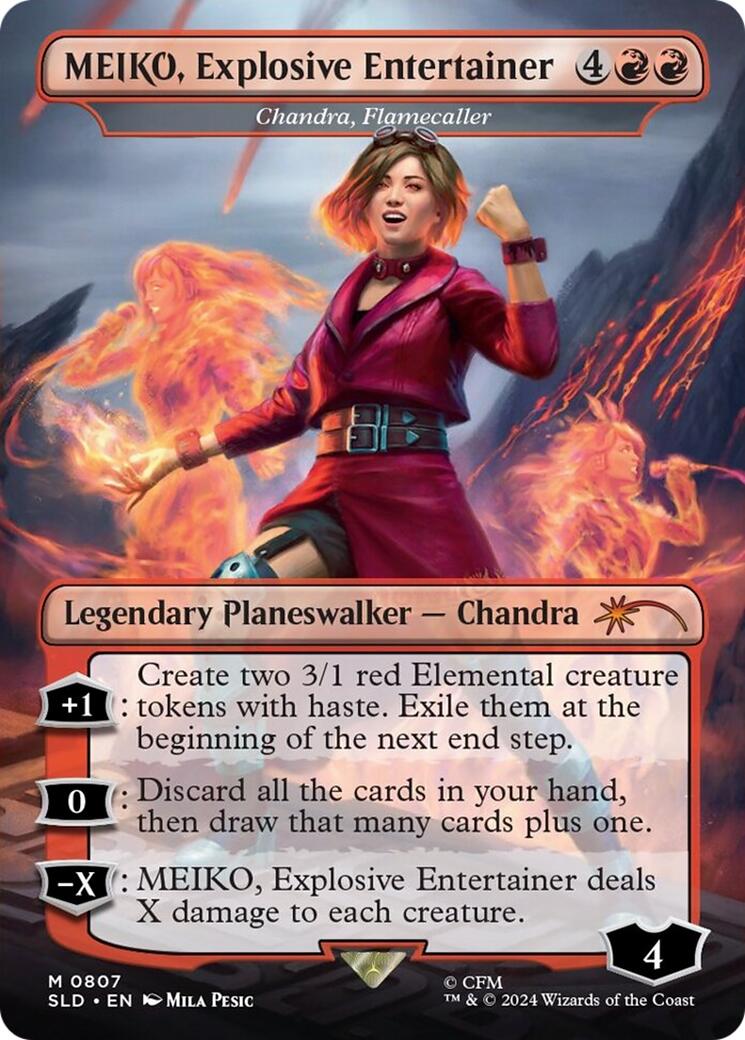 MEIKO, Explosive Entertainer - Chandra, Flamecaller [Secret Lair Drop Series] | Event Horizon Hobbies CA