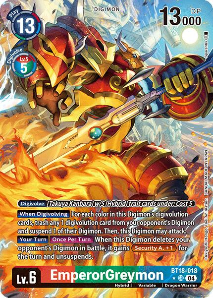 EmperorGreymon [BT18-018] (Alternate Art) [Release Special Booster 2.0] | Event Horizon Hobbies CA