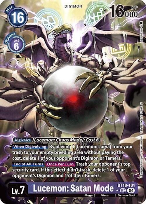 Lucemon: Satan Mode [BT18-101] (Alternate Art) [Release Special Booster 2.0] | Event Horizon Hobbies CA