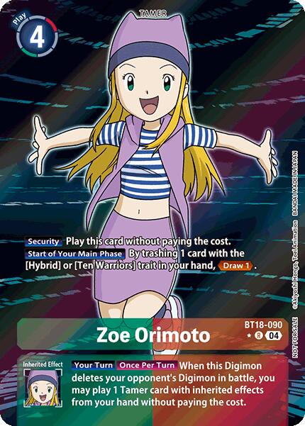 Zoe Orimoto [BT18-090] (Release Special Booster 2.0: Box Promotion Pack) [Release Special Booster 2.0] | Event Horizon Hobbies CA