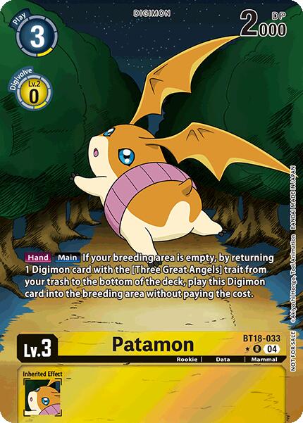 Patamon [BT18-033] (Release Special Booster 2.0: Box Promotion Pack) [Release Special Booster 2.0] | Event Horizon Hobbies CA