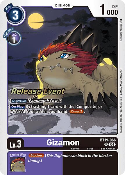 Gizamon [BT19-066] [Release Special Booster 2.0 Pre-Release Cards] | Event Horizon Hobbies CA