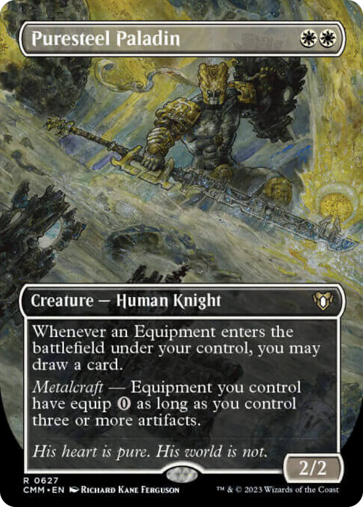 Puresteel Paladin (Borderless Alternate Art) [Commander Masters] | Event Horizon Hobbies CA