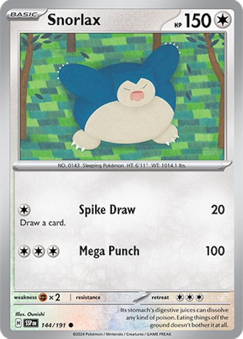 Snorlax (144/191) [Scarlet & Violet: Surging Sparks] | Event Horizon Hobbies CA