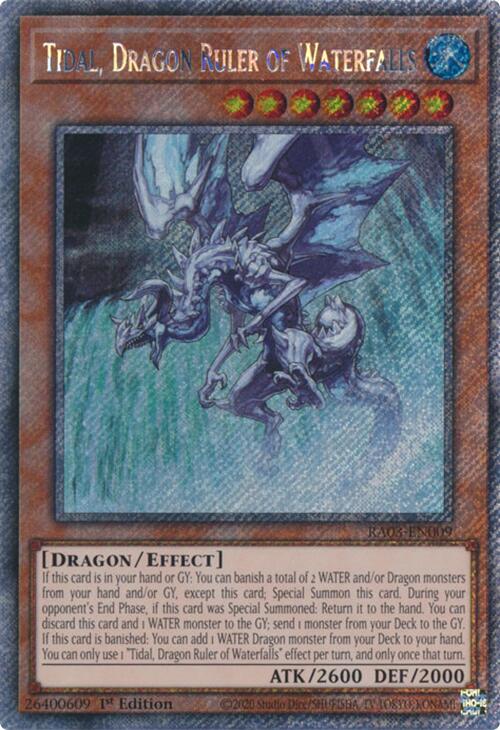 Tidal, Dragon Ruler of Waterfalls (Platinum Secret Rare) [RA03-EN009] Platinum Secret Rare | Event Horizon Hobbies CA