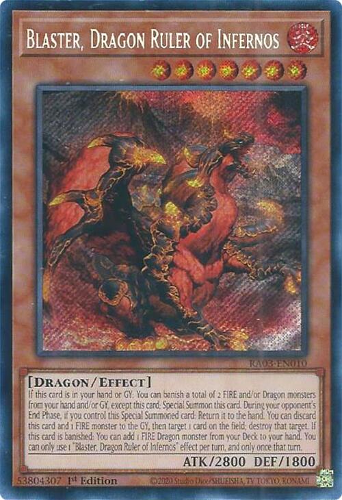 Blaster, Dragon Ruler of Infernos (Secret Rare) [RA03-EN010] Secret Rare | Event Horizon Hobbies CA