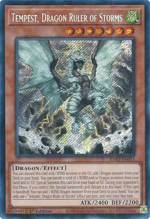 Tempest, Dragon Ruler of Storms (Secret Rare) [RA03-EN011] Secret Rare | Event Horizon Hobbies CA