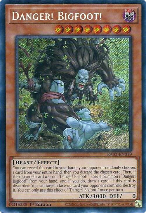 Danger! Bigfoot! (Secret Rare) [RA03-EN019] Secret Rare | Event Horizon Hobbies CA