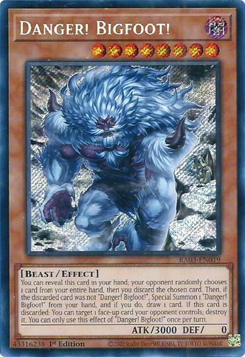 Danger! Bigfoot! (Alternate Art) (Secret Rare) [RA03-EN019] Secret Rare | Event Horizon Hobbies CA