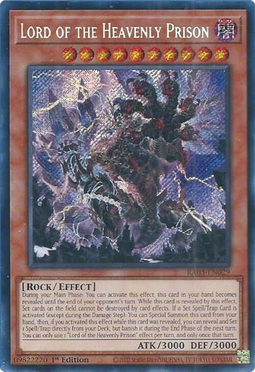 Lord of the Heavenly Prison (Secret Rare) [RA03-EN029] Secret Rare | Event Horizon Hobbies CA