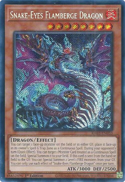 Snake-Eyes Flamberge Dragon (Secret Rare) [RA03-EN033] Secret Rare | Event Horizon Hobbies CA