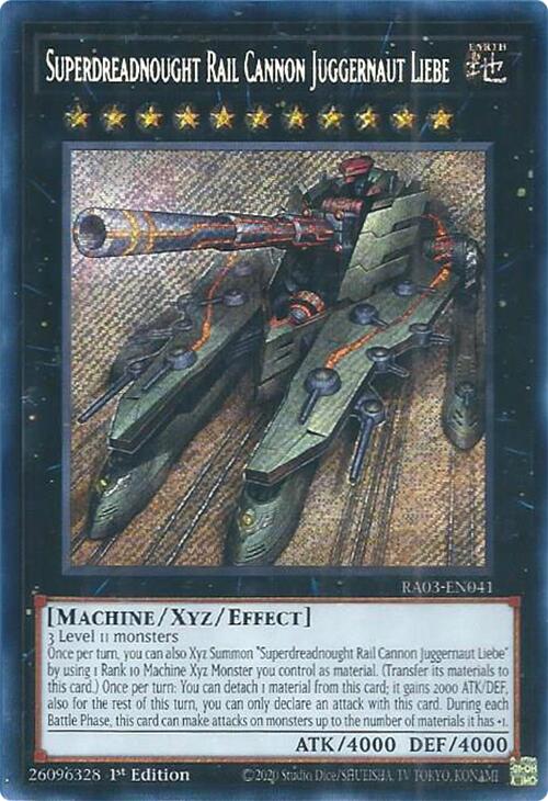 Superdreadnought Rail Cannon Juggernaut Liebe (Secret Rare) [RA03-EN041] Secret Rare | Event Horizon Hobbies CA