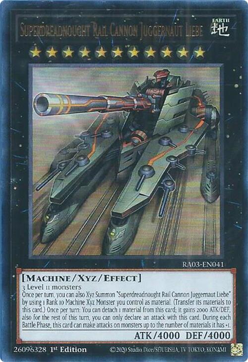 Superdreadnought Rail Cannon Juggernaut Liebe (UR) [RA03-EN041] Ultra Rare | Event Horizon Hobbies CA