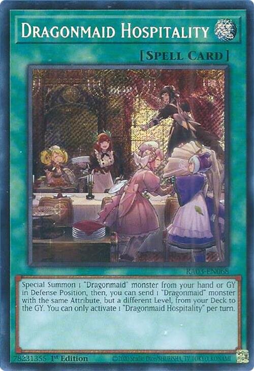 Dragonmaid Hospitality (Secret Rare) [RA03-EN068] Secret Rare | Event Horizon Hobbies CA