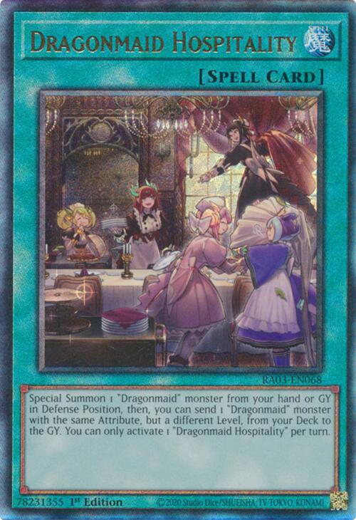 Dragonmaid Hospitality (UTR) [RA03-EN068] Prismatic Ultimate Rare | Event Horizon Hobbies CA