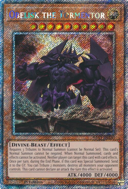 Obelisk the Tormentor (Platinum Secret Rare) [RA03-EN230] Platinum Secret Rare | Event Horizon Hobbies CA