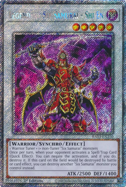 Legendary Six Samurai - Shi En (Platinum Secret Rare) [RA03-EN250] Platinum Secret Rare | Event Horizon Hobbies CA