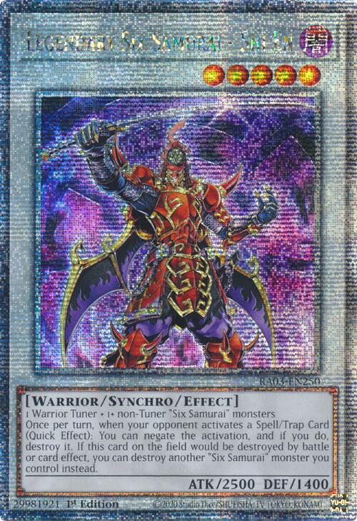 Legendary Six Samurai - Shi En (Quarter Century Secret Rare) [RA03-EN250] Quarter Century Secret Rare | Event Horizon Hobbies CA