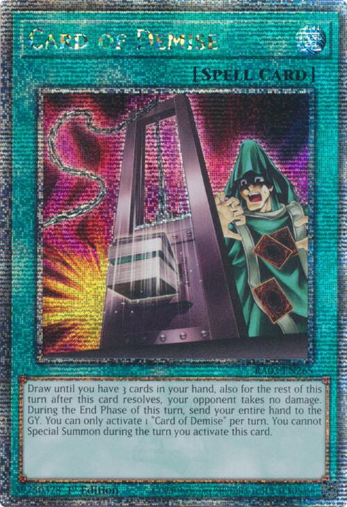 Card of Demise (Quarter Century Secret Rare) [RA03-EN265] Quarter Century Secret Rare | Event Horizon Hobbies CA