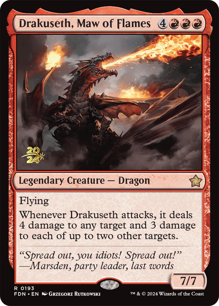 Drakuseth, Maw of Flames [Foundations Prerelease Promos] | Event Horizon Hobbies CA