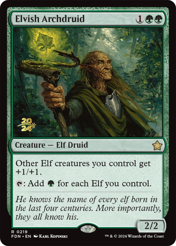 Elvish Archdruid [Foundations Prerelease Promos] | Event Horizon Hobbies CA