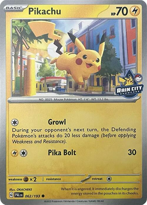 Pikachu (062/193) (Rain City Showcase) [Miscellaneous Cards] | Event Horizon Hobbies CA