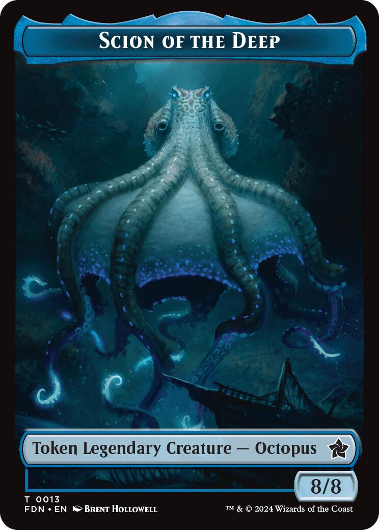 Scion of the Deep // Koma's Coil Doubled-Sided Token [Foundations Tokens] | Event Horizon Hobbies CA