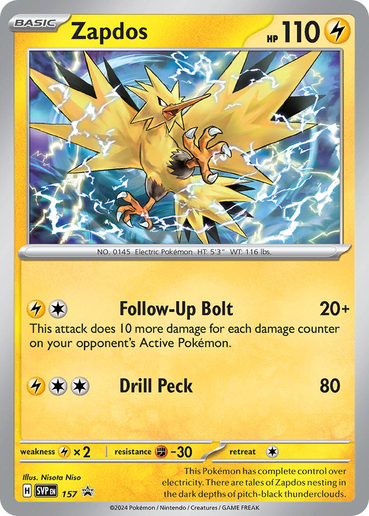 Zapdos (157) [Scarlet & Violet: Black Star Promos] | Event Horizon Hobbies CA