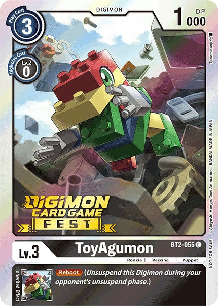 ToyAgumon [BT2-055] (Digimon Card Game Fest 2022) [Release Special Booster Promos] | Event Horizon Hobbies CA