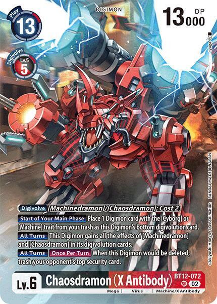 Chaosdramon [BT12-072] (X Antibody) (Alternate Art) [Special Limited Set] | Event Horizon Hobbies CA