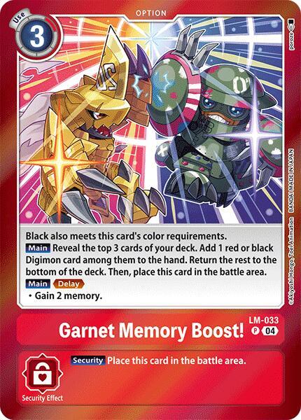 Garnet Memory Boost! [LM-033] [Special Limited Set] | Event Horizon Hobbies CA