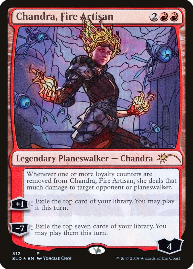 Chandra, Fire Artisan (Stained Glass) [Secret Lair Drop Promos] | Event Horizon Hobbies CA