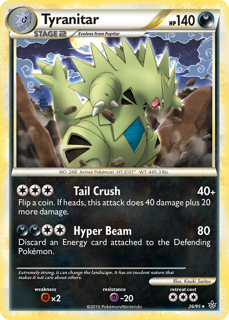 Tyranitar (26/95) [HeartGold & SoulSilver: Unleashed] | Event Horizon Hobbies CA