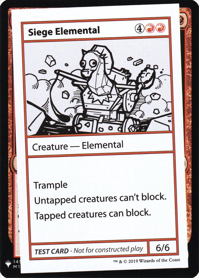 Siege Elemental [Mystery Booster Playtest Cards] | Event Horizon Hobbies CA