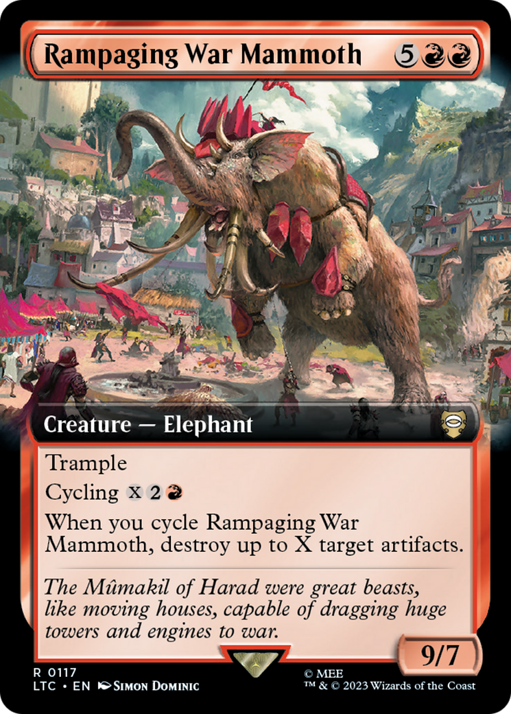 Rampaging War Mammoth (Extended Art) [The Lord of the Rings: Tales of Middle-Earth Commander] | Event Horizon Hobbies CA