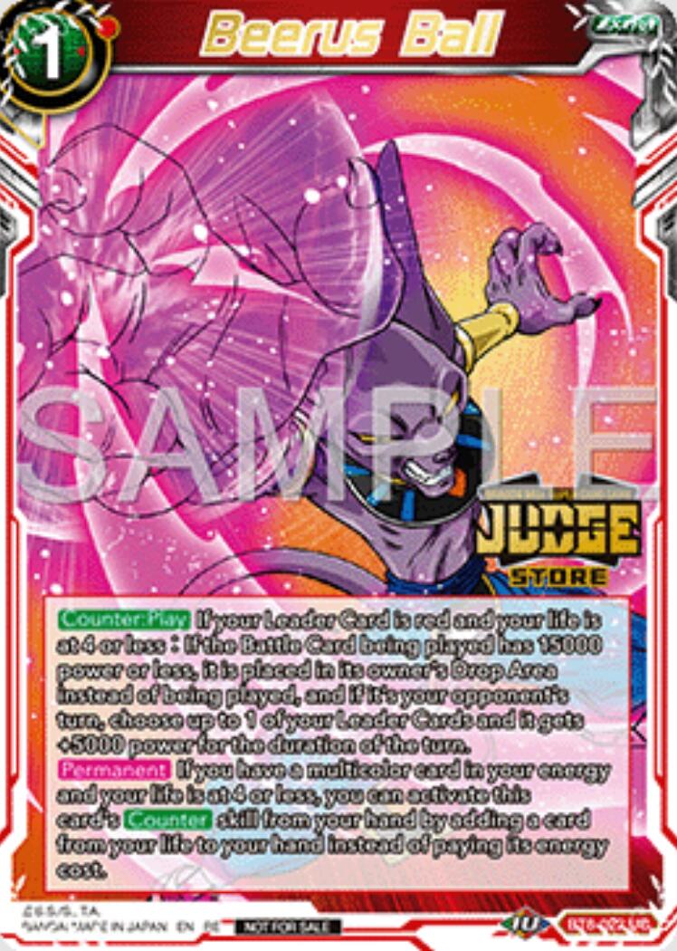 Beerus Ball (Judge Pack Vol.16) (Store) (BT8-022) [Judge Promotion Cards] | Event Horizon Hobbies CA