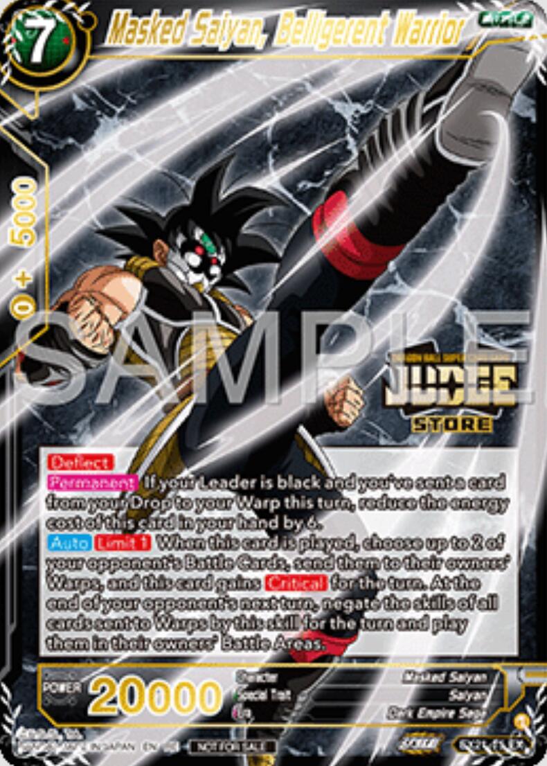 Masked Saiyan, Belligerent Warrior (Judge Pack Vol.16) (Store) (EX21-15) [Judge Promotion Cards] | Event Horizon Hobbies CA