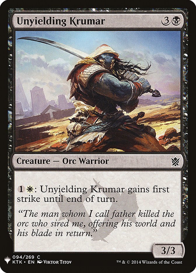 Unyielding Krumar [Mystery Booster] | Event Horizon Hobbies CA