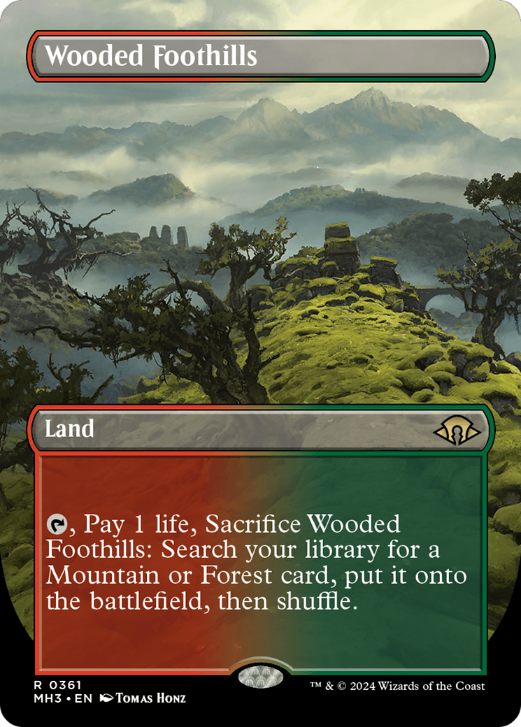 Wooded Foothills (Borderless) [Modern Horizons 3] | Event Horizon Hobbies CA