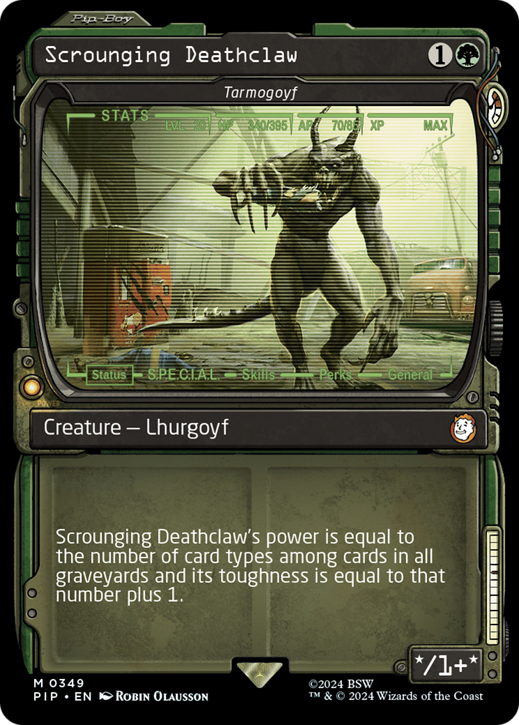 Scrounging Deathclaw - Tarmogoyf (Showcase) [Fallout] | Event Horizon Hobbies CA