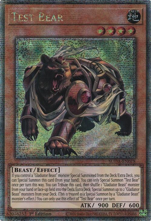 Test Bear (Quarter Century Secret Rare) [SUDA-EN018] Quarter Century Secret Rare | Event Horizon Hobbies CA