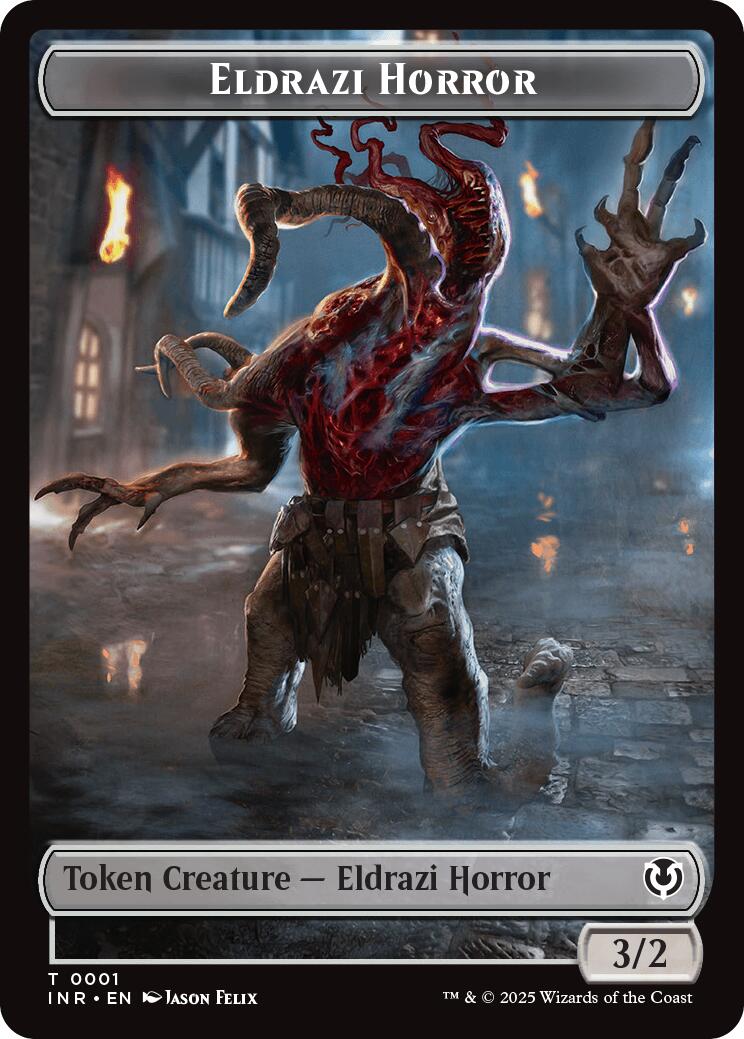 Eldrazi Horror // Human Soldier (0003) Double-Sided Token [Innistrad Remastered Tokens] | Event Horizon Hobbies CA