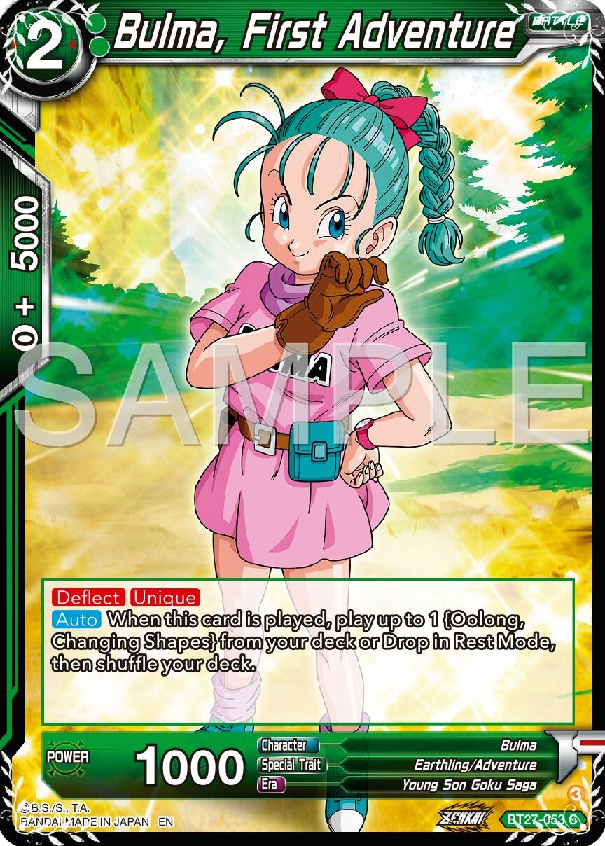 Bulma, First Adventure (BT27-053) [History of Z] | Event Horizon Hobbies CA