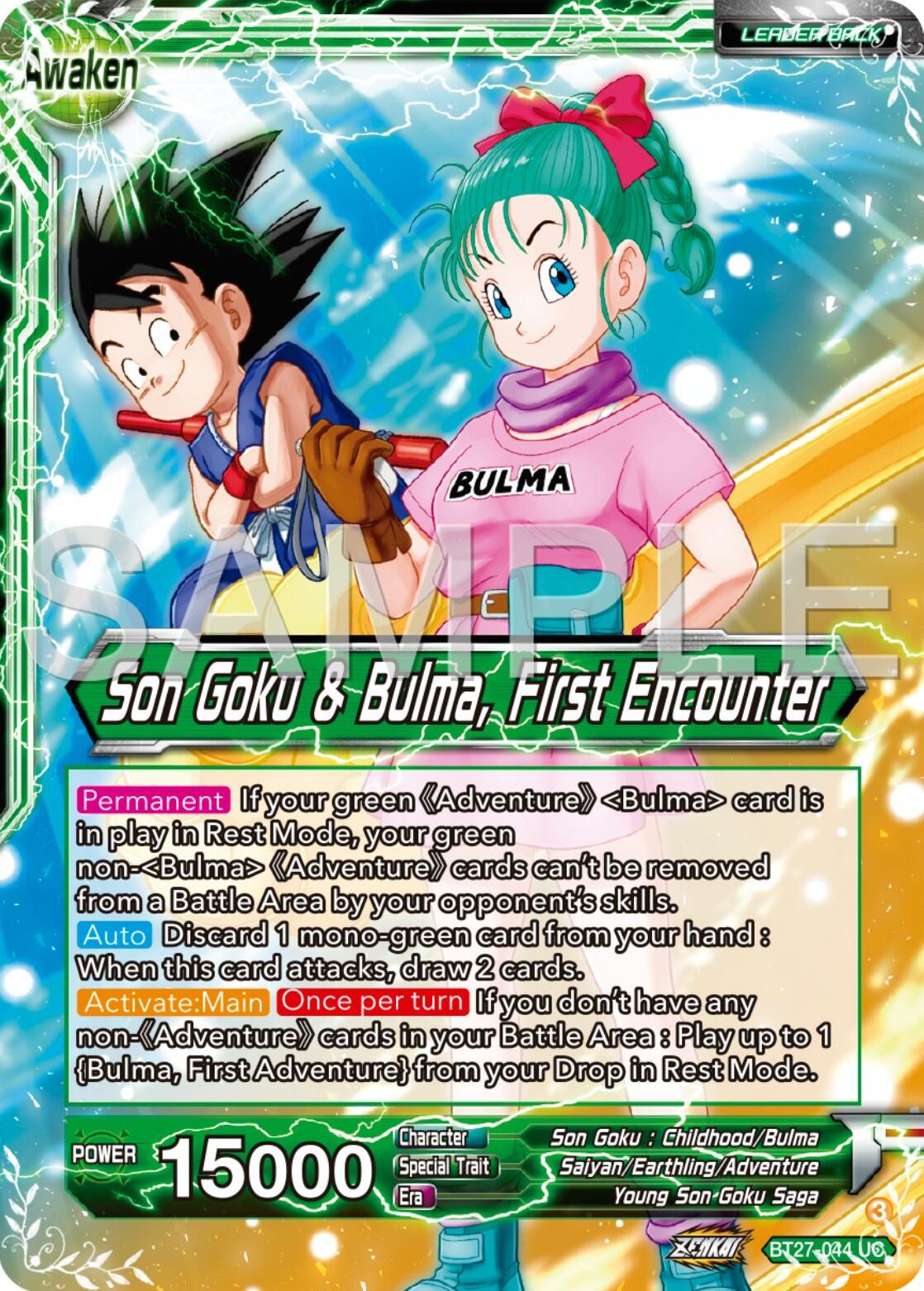 Son Goku // Son Goku & Bulma, First Encounter (BT27-044) [History of Z] | Event Horizon Hobbies CA