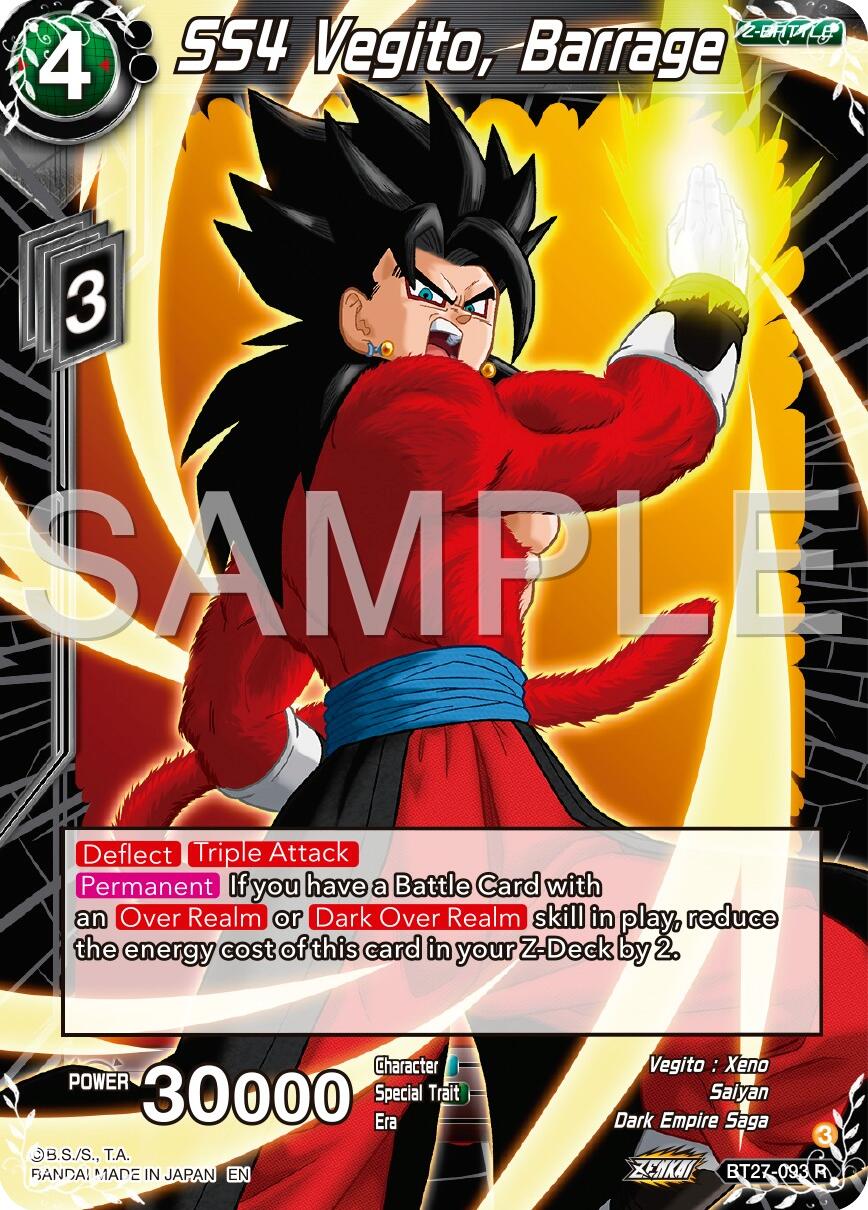 SS4 Vegito, Barrage (BT27-093) [History of Z] | Event Horizon Hobbies CA