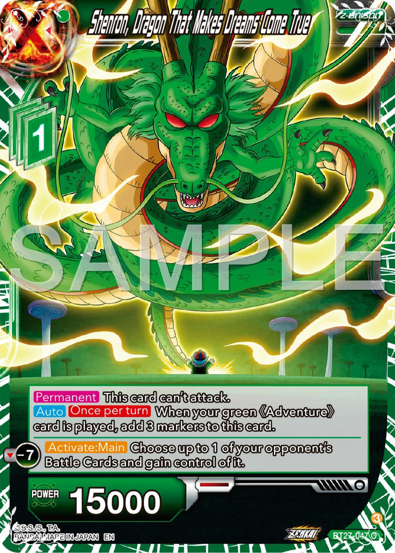 Shenron, Dragon That Makes Dreams Come True (BT27-047) [History of Z]