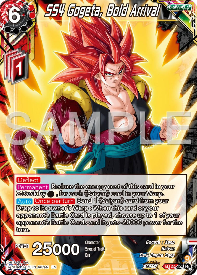 SS4 Gogeta, Bold Arrival (BT27-123) [History of Z]